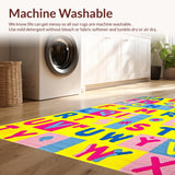 Lively Alphabetic Round Art(Blue)