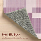 Ultra Soft Area Rug, Non Slip, Stain Resistant, Washable Area Rugs for Living Room, Bedroom, Contemporary Plush Textured Urban Decor(Purple)