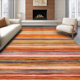 Ultra Soft Area Rug, Non Slip, Stain Resistant, Washable Area Rugs for Living Room, Bedroom, Contemporary Distressed Pattern Play(Orange)