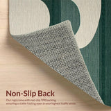 Contemporary Green Curvilinear Artwork(Green)