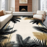 Ultra Soft Area Rug, Non Slip, Stain Resistant, Washable Area Rugs for Living Room, Bedroom, Rustic Black and White Trellis Aesthetic(Beige)
