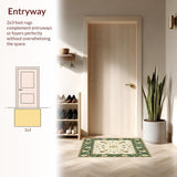 Ultra Soft Area Rug, Non Slip, Stain Resistant, Washable Area Rugs for Living Room, Bedroom, Neutral Beige Boho Area(Ivory)