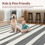 Minimalist Cream and Black Stripes(Black)