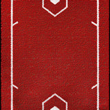 Ultra Soft Area Rug, Non Slip, Stain Resistant, Washable Area Rugs for Living Room, Bedroom, Charming Baseball Patch Decor(Red)