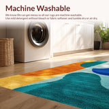 Ultra Soft Area Rug, Non Slip, Stain Resistant, Washable Area Rugs for Living Room, Bedroom, Modern Multi-Color Entryway Versatile Non-Shedding Rug(Blue)