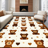Ultra Soft Area Rug, Non Slip, Stain Resistant, Washable Area Rugs for Living Room, Bedroom, Modern Minimalist Jute Inspiration(Brown)