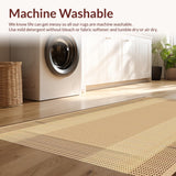 Ultra Soft Area Rug, Non Slip, Stain Resistant, Washable Area Rugs for Living Room, Bedroom, Trendy Subtle Geometric Arrangement(Beige)