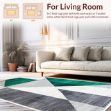 Ultra Soft Area Rug, Non Slip, Stain Resistant, Washable Area Rugs for Living Room, Bedroom, Stain-Resistant Soft Area Rug for Modern Spaces(Gray)