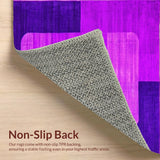 Ultra Soft Area Rug, Non Slip, Stain Resistant, Washable Area Rugs for Living Room, Bedroom, Contemporary Textured Overtufted Design(Purple)