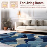 Artistic Layered Fiber Visual Delight(Blue)