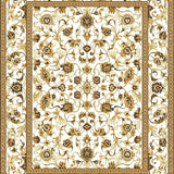 Ethereal Paisley Area Camel Tones with Intricate Floral Weaves(White)