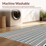 Ultra Soft Area Rug, Non Slip, Stain Resistant, Washable Area Rugs for Living Room, Bedroom, Artistic Black and White Visual Play(Brown)
