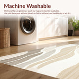 Pet Friendly Coastal Vibe Abstract Beige Cream(Beige)