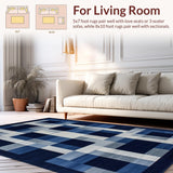Contemporary Navy Geometric Arrangement(Blue)