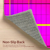 Ultra Soft Area Rug, Non Slip, Stain Resistant, Washable Area Rugs for Living Room, Bedroom, Radiant Playful Color Splash(Pink)