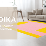 Ultra Soft Area Rug, Non Slip, Stain Resistant, Washable Area Rugs for Living Room, Bedroom, Lively Fun Schoolgirl Expression(Yellow)