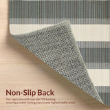 Ultra Soft Area Rug, Non Slip, Stain Resistant, Washable Area Rugs for Living Room, Bedroom, Elegant Striped Monochrome Aesthetic(Beige)