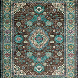 Ultra Soft Area Rug, Non Slip, Stain Resistant, Washable Area Rugs for Living Room, Bedroom, Eclectic Earthy Floral Motif(Brown)