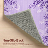 Ultra Soft Area Rug, Non Slip, Stain Resistant, Washable Area Rugs for Living Room, Bedroom, Purple Playful Patterned Texture(Purple)