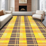 Ultra Soft Area Rug, Non Slip, Stain Resistant, Washable Area Rugs for Living Room, Bedroom, Cute Farmhouse Inspired Design(Gold)