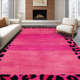 Ultra Soft Area Rug, Non Slip, Stain Resistant, Washable Area Rugs for Living Room, Bedroom, Lively Pink Animal Kingdom Vibe(Pink)