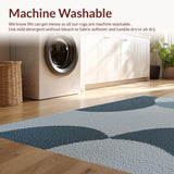 Ultra Soft Area Rug, Non Slip, Stain Resistant, Washable Area Rugs for Living Room, Bedroom, Modern Grey Farmhouse Bedroom Washable Area Rug(Gray)