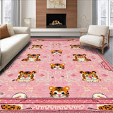 Ultra Soft Area Rug, Non Slip, Stain Resistant, Washable Area Rugs for Living Room, Bedroom, Whimsical Soft Pastel Decor(Pink)
