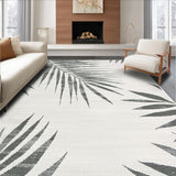 Ultra Soft Area Rug, Non Slip, Stain Resistant, Washable Area Rugs for Living Room, Bedroom, Reversible Palm Leaf Grey Patio Camping Rug(Gray)