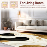 Elegant Softened Gold Linear Shapes(Black)