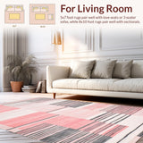 Trendy Textured Modern Stripes(Pink)