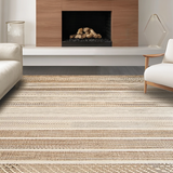 Ultra Soft Area Rug, Non Slip, Stain Resistant, Washable Area Rugs for Living Room, Bedroom, Natural Fibers Cozy Vibe(Beige)