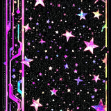 Ultra Soft Area Rug, Non Slip, Stain Resistant, Washable Area Rugs for Living Room, Bedroom, Charming Dreamy Celestial Theme(Black)