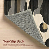 Ultra Soft Area Rug, Non Slip, Stain Resistant, Washable Area Rugs for Living Room, Bedroom, Elegant Rustic Okapi Motif Design(Beige)
