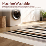 Ultra Soft Area Rug, Non Slip, Stain Resistant, Washable Area Rugs for Living Room, Bedroom, Transitional Soft Beige Geometry(Beige)