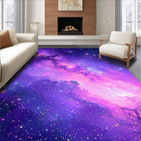Ultra Soft Area Rug, Non Slip, Stain Resistant, Washable Area Rugs for Living Room, Bedroom, Vibrant Abstract Cosmic Swirls(Purple)