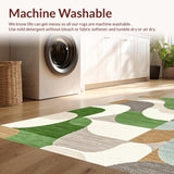 Ultra Soft Area Rug, Non Slip, Stain Resistant, Washable Area Rugs for Living Room, Bedroom, Modern Abstract Sage Green Living Room Washable Rug(Gray)