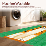Ultra Soft Area Rug, Non Slip, Stain Resistant, Washable Area Rugs for Living Room, Bedroom, Vibrant Eclectic Print Design(Orange)
