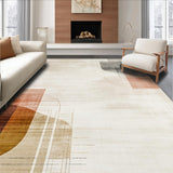 Area Vintage Distressed Beige Brown Abstract(Beige)