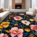 Charming Rustic Floral Motif(Black)