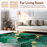 Contemporary Emerald and Gold Fusion(Green)