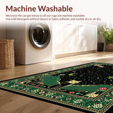 Ultra Soft Area Rug, Non Slip, Stain Resistant, Washable Area Rugs for Living Room, Bedroom, Rustic Zodiac-Inspired Art Design(Black)