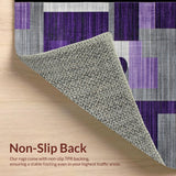 Ultra Soft Area Rug, Non Slip, Stain Resistant, Washable Area Rugs for Living Room, Bedroom, Sleek Ultra-Soft Sophisticated Touch(Purple)