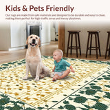 Ultra Soft Area Rug, Non Slip, Stain Resistant, Washable Area Rugs for Living Room, Bedroom, Boho Cream Area(Beige)