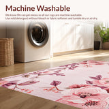 Ultra Soft Area Rug, Non Slip, Stain Resistant, Washable Area Rugs for Living Room, Bedroom, Soft Pastel Shaggy Circular Delight(Pink)