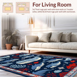 Charming Seaside Creature Print(Blue)