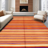 Ultra Soft Area Rug, Non Slip, Stain Resistant, Washable Area Rugs for Living Room, Bedroom, Cozy Rustic Textured Motif(Orange)