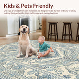 Ultra Soft Area Rug, Non Slip, Stain Resistant, Washable Area Rugs for Living Room, Bedroom, Glam Neutral Area Rug for Minimalist Lifestyle(Beige)