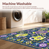 Rustic Colorful Bloom Motif(Blue)