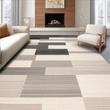 Ultra Soft Area Rug, Non Slip, Stain Resistant, Washable Area Rugs for Living Room, Bedroom, Sleek Contemporary Multi-Hued Pattern(Beige)