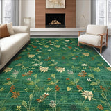 Ultra Soft Area Rug, Non Slip, Stain Resistant, Washable Area Rugs for Living Room, Bedroom, Chic Shaggy Bedroom Nature-Inspired Plush Carpet(Green)